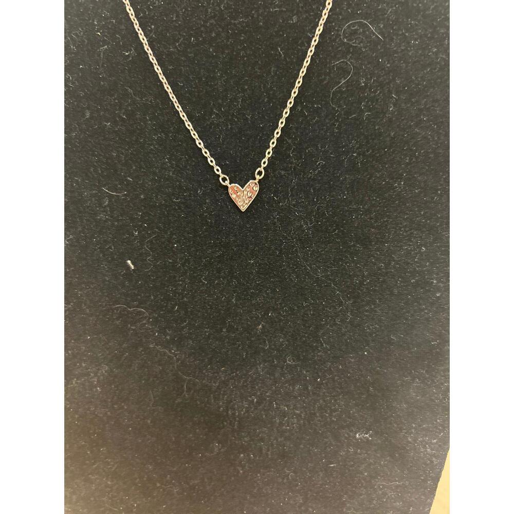 Tiny Minimalist Asymmetrical Rose Gold Heart Necklace